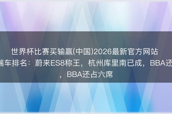 世界杯比赛买输赢(中国)2026最新官方网站 4月高端车排名：蔚来ES8称王，杭州库里南已成，BBA还占六席