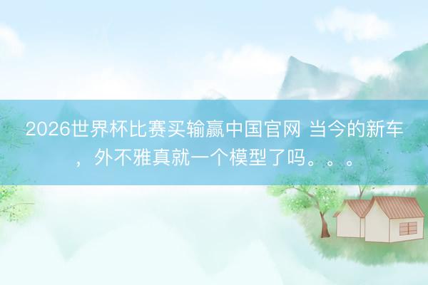 2026世界杯比赛买输赢中国官网 当今的新车,外不雅真就一个模型了吗。。。