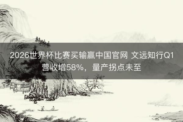 2026世界杯比赛买输赢中国官网 文远知行Q1营收增58%,量产拐点未至
