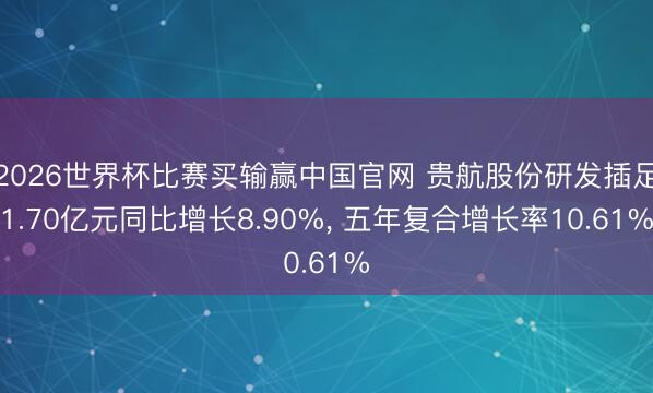 2026世界杯比赛买输赢中国官网 贵航股份研发插足1.70亿元同比增长8.90%， 五年复合增长率10.61%
