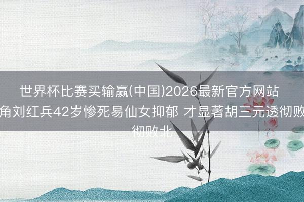 世界杯比赛买输赢(中国)2026最新官方网站 主角刘红兵42岁惨死易仙女抑郁 才显著胡三元透彻败北