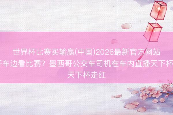 世界杯比赛买输赢(中国)2026最新官方网站 边开车边看比赛？墨西哥公交车司机在车内直播天下杯走红